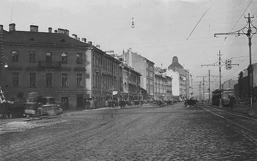 Лиговская улица в 1920-х годах, вид на проспект