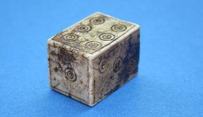 Кость для игры викингов из музея в Копенгагене