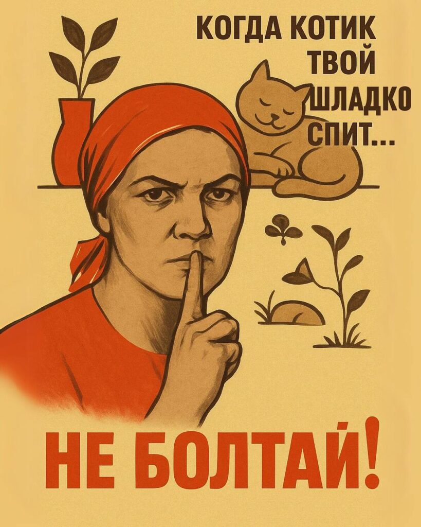 Когда твой котик сладко спит не болтай!
