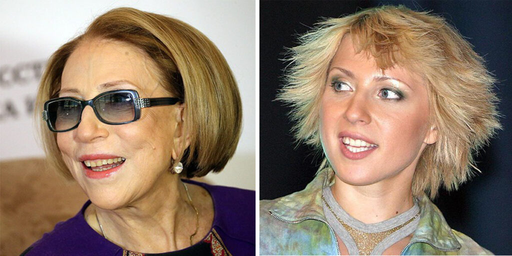 Телеведущая Яна Чурикова на съёмках Фабрики звёзд, 2000-е годы