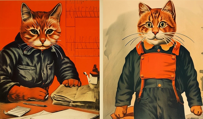 Советские плакаты с котами