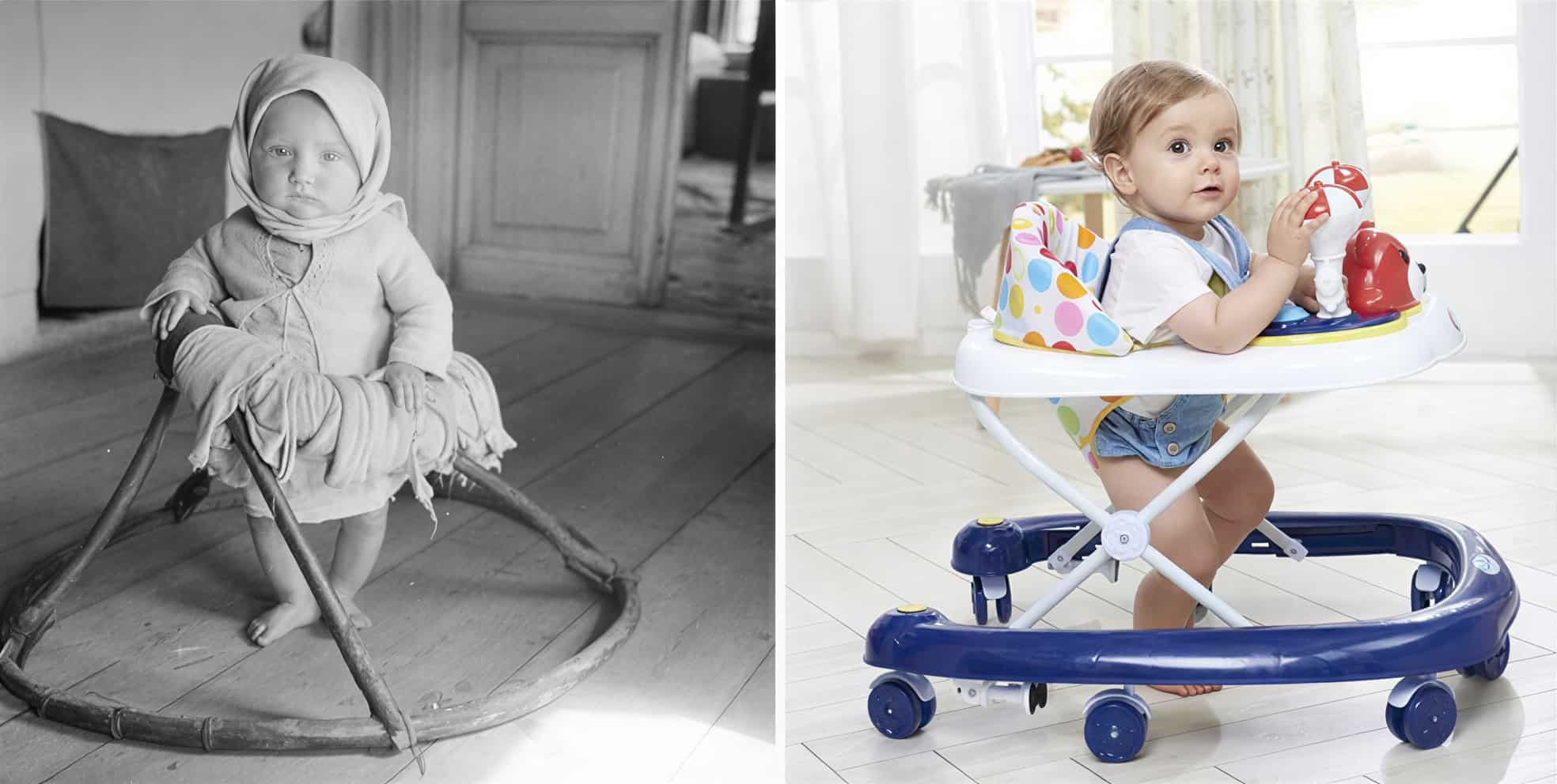 Детские ходунки &mdash; история приспособления для обучения ходьбе