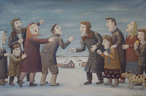 Политические дебаты в работах художника Любарова