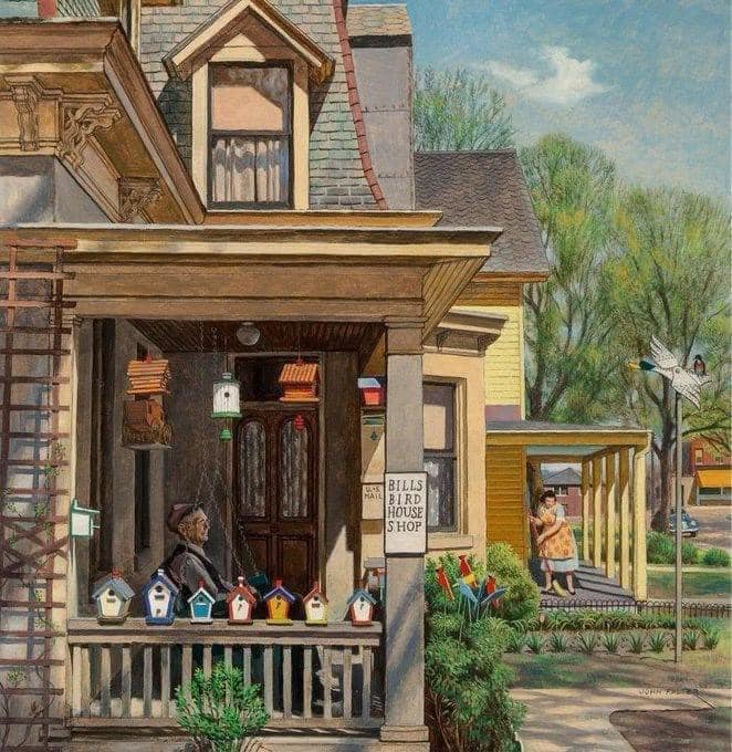 Птичьи домики - иллюстрация John Philip Falter