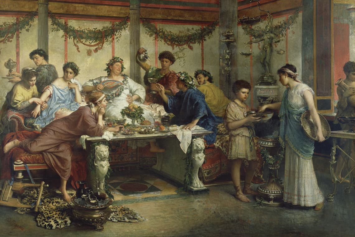 Застолье в Древнем Риме