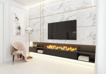 Gostinaya sovremennom stile belaya kvartira greutov 70m2 foto 12
