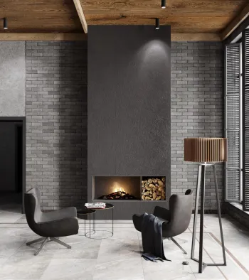 Kabinet stile loft dizain proekt zagorodnogo doma foto 6