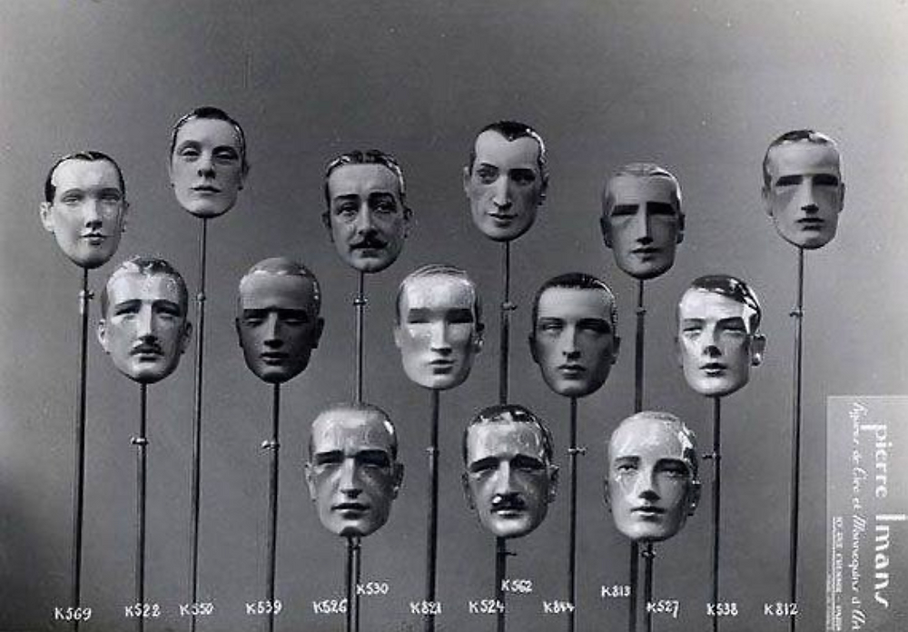 Коллекция мужских голов для манекенов Pierre Imans