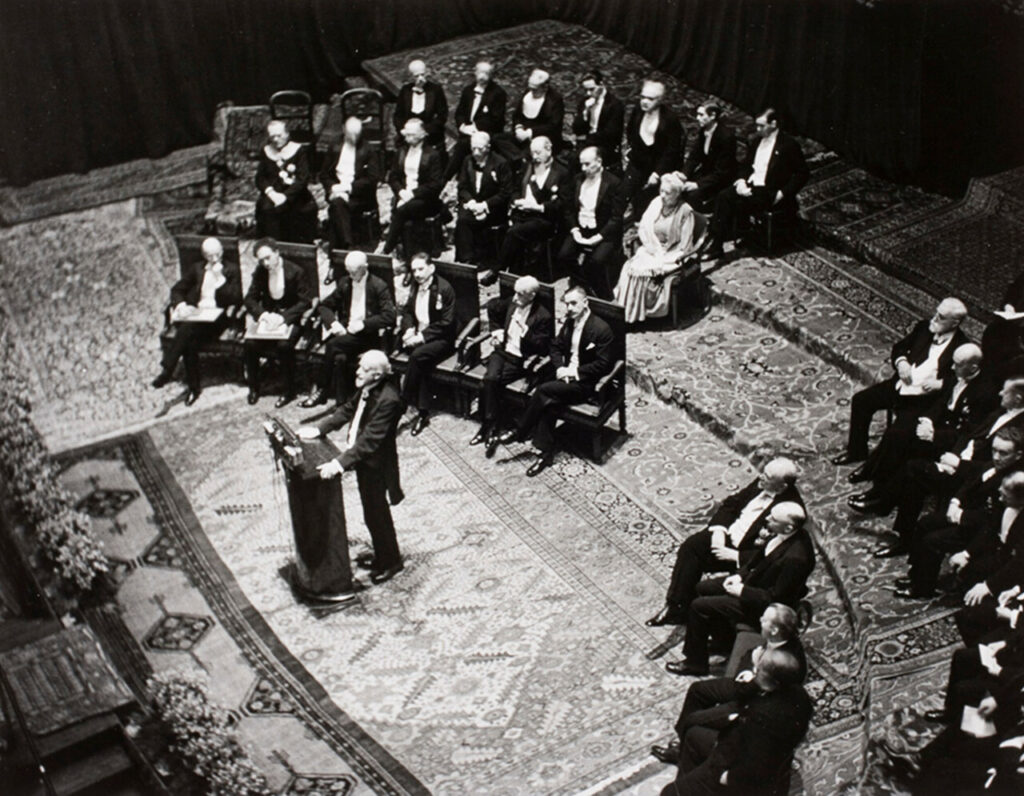 Церемония вручения Нобелевской премии, Стокгольм, декабрь 1929 года