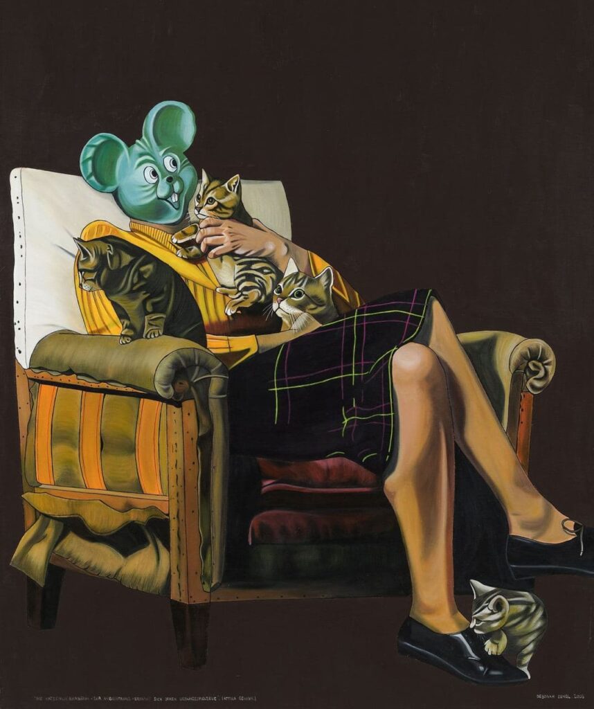 Дебора Сенгль Любительница кошек — портрет с животными