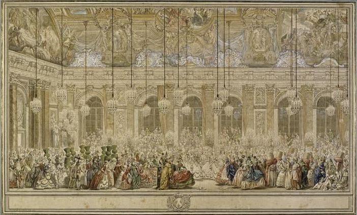 Бал в Зеркальной галерее Версаля в 1745 году