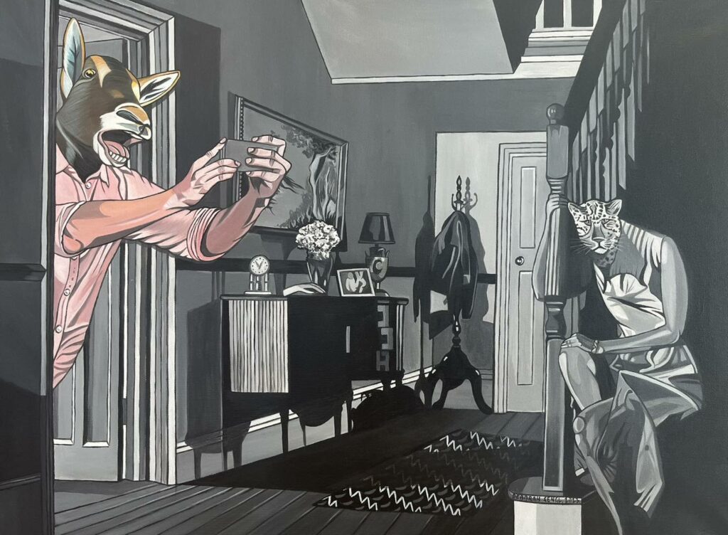 Дебора Сенгль серия Наизнанку — живопись с гибридами