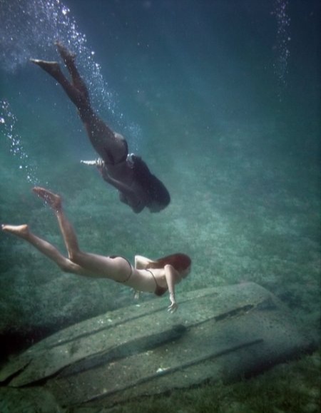 Модель в воде фотосессия