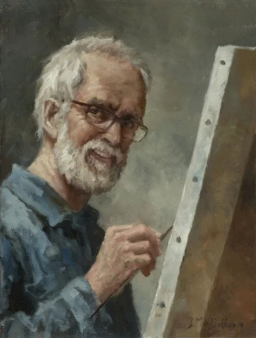 Автопортрет художника Мариуса ван Доккума в пожилом возрасте