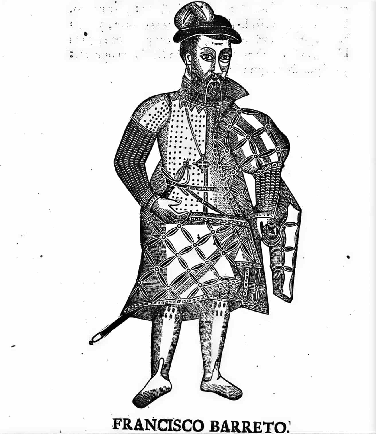 Портрет Франсишку Баррету &mdash; португальского путешественника и завоевателя XVI века