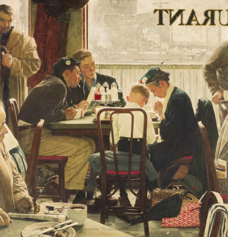 Застольная молитва знаменитая картина Norman Rockwell проданная за 46 миллионов
