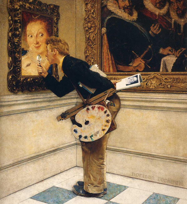 Искусствовед юмористическая работа Нормана Роквелла о восприятии искусства