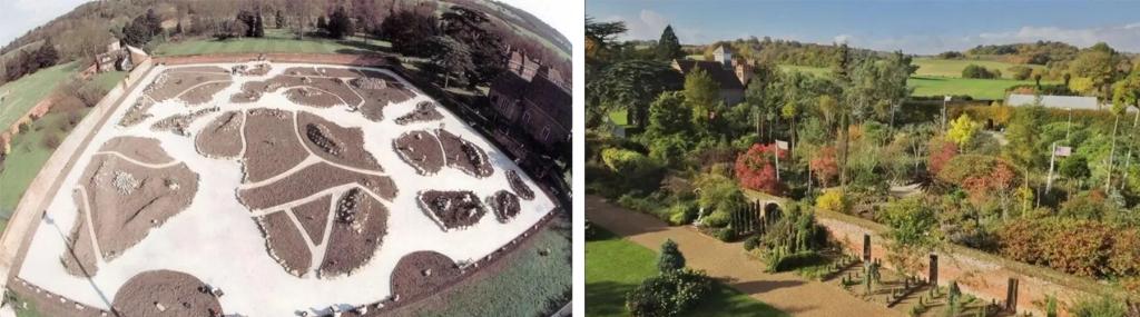 &laquo;Сад мира&raquo; в замке Лаллингстоун в Кенте &mdash; в 2001 году и после открытия в 2005 году