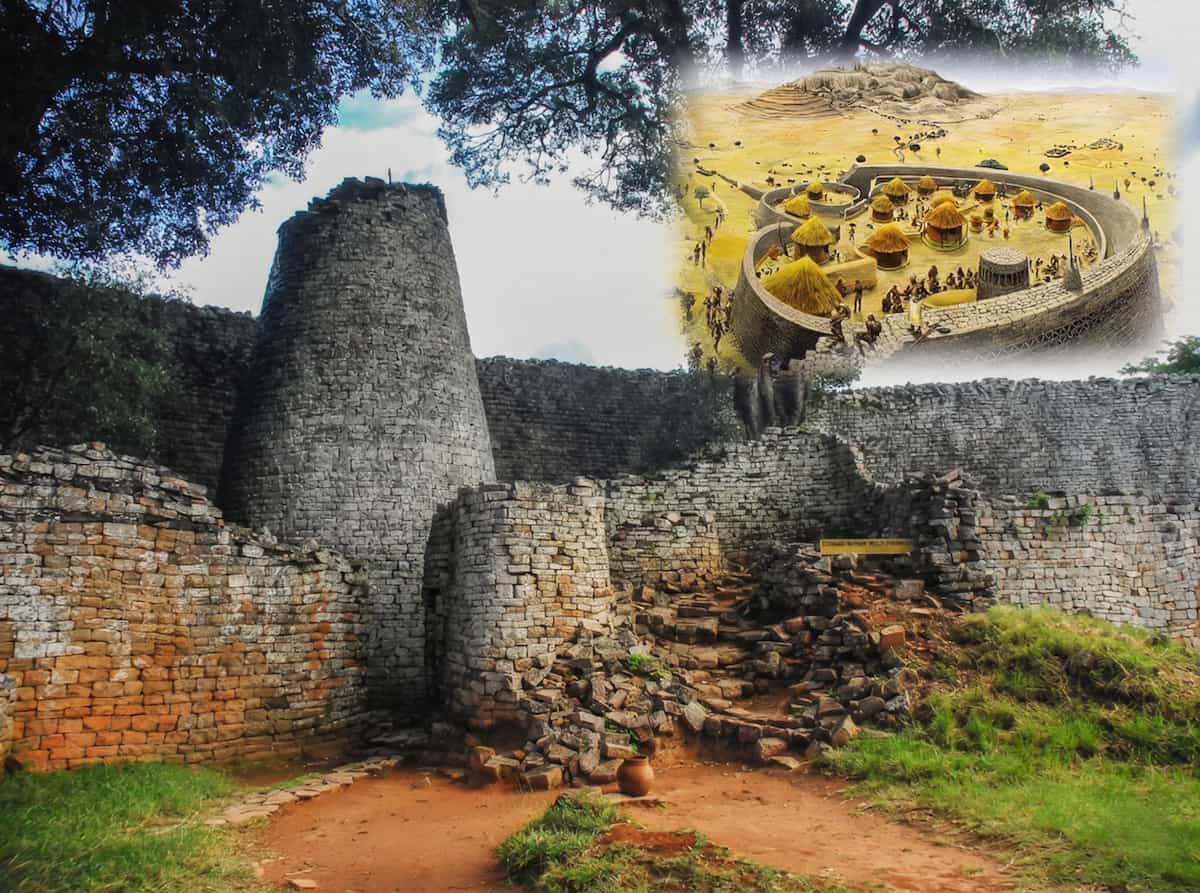 Руины Великого Зимбабве &mdash; древнего каменного города в южной Африке