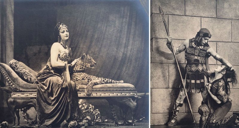 Театральные костюмы и декорации для Голливуда &mdash; экзотические образы с леопардом и воинами в древних доспехах работы Уильяма Мортенсена