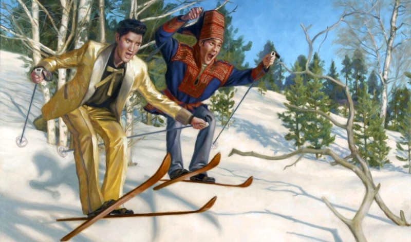 Элвис Пресли в финском стиле от художника Markku Laakso