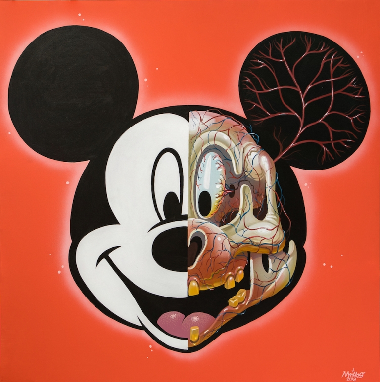 Микки Маус анатомия голова Диснея персонаж граффити Nychos поп-культура