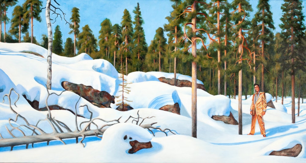 Заблудившийся Элвис в финских лесах картина художника Markku Laakso