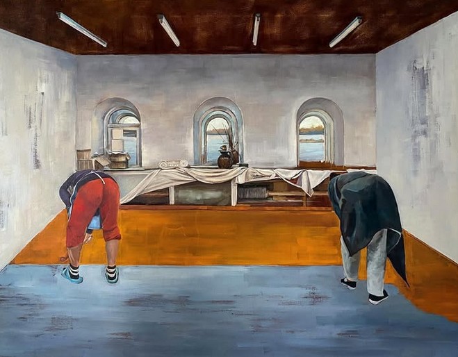 Женский день картина Саши Володиной о советском быте