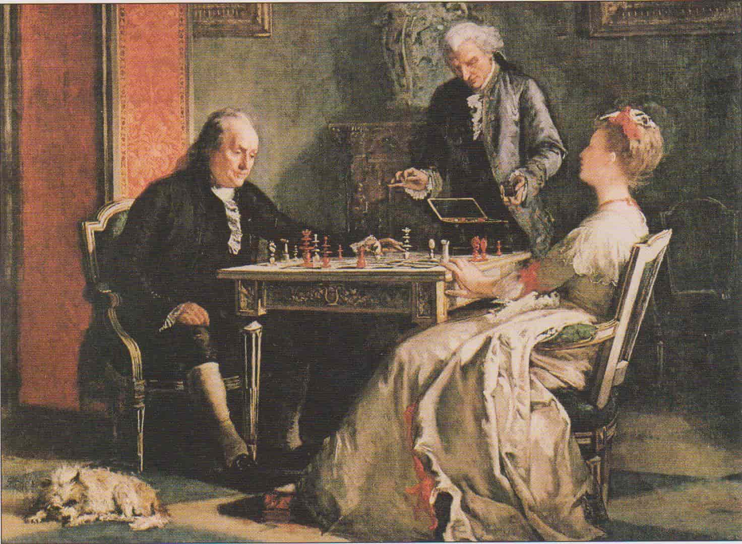 Портрет Бенджамина Франклина (Benjamin Franklin), соратника и партнера по шахматам Беневского