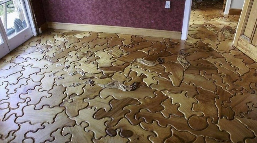 Эксклюзивный паркет-пазл с сложной укладкой