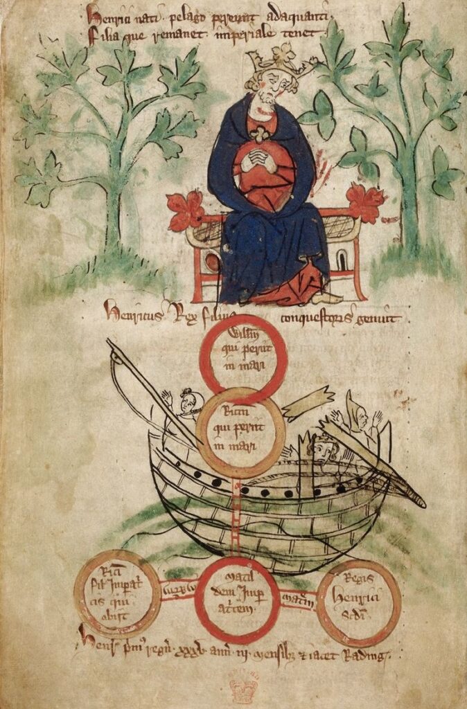 Скорбящий король Генрих I после гибели сына