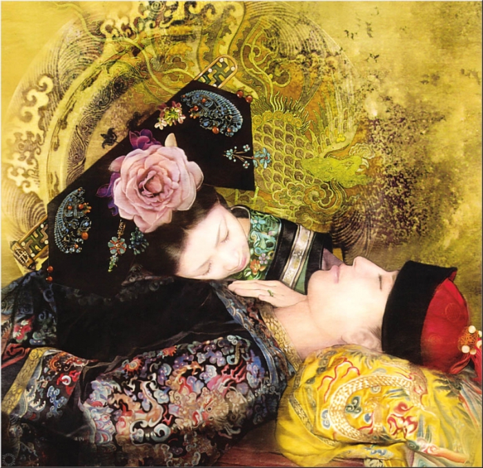 Меланхоличная девушка с фарфоровой кожей в картине Der Jen