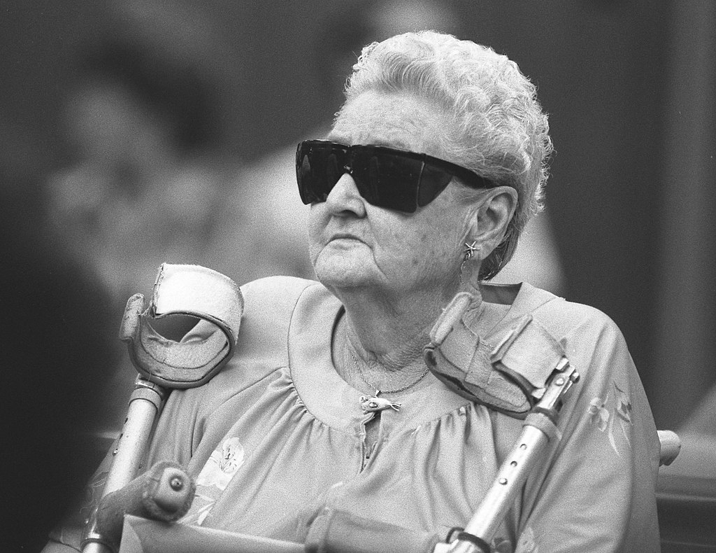 Портрет Вирджинии Макмартин (Virginia McMartin) главной обвиняемой по делу о насилии в детском саду