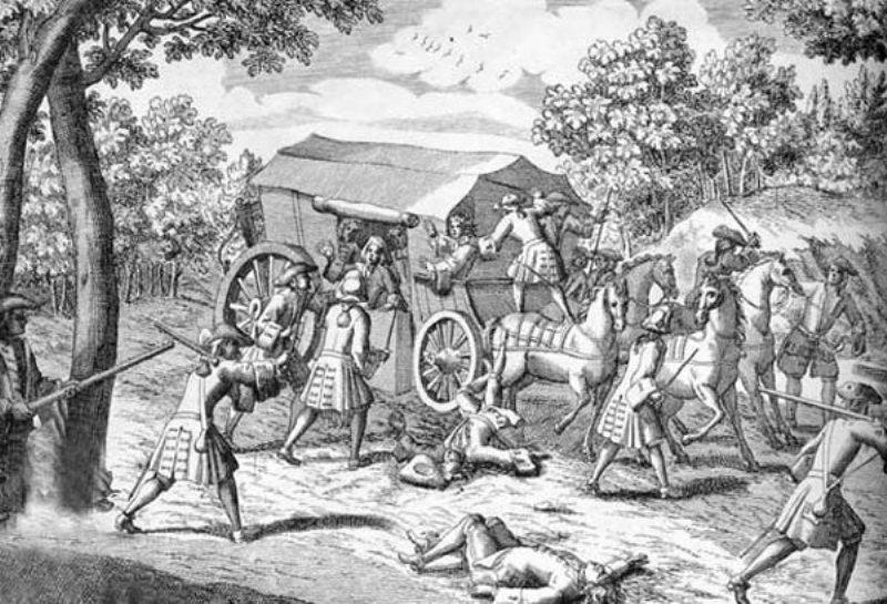 Ограбление почтовой кареты бандой Картуша в лесу