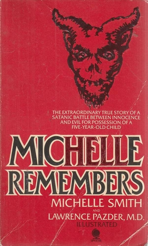 Обложка книги Мишель вспоминает (Michelle Remembers) бестселлера 1980-х