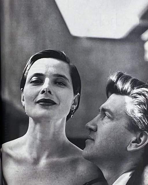 Изабелла Росселлини и Дэвид Линч в кадре Уэйна Мэйзера