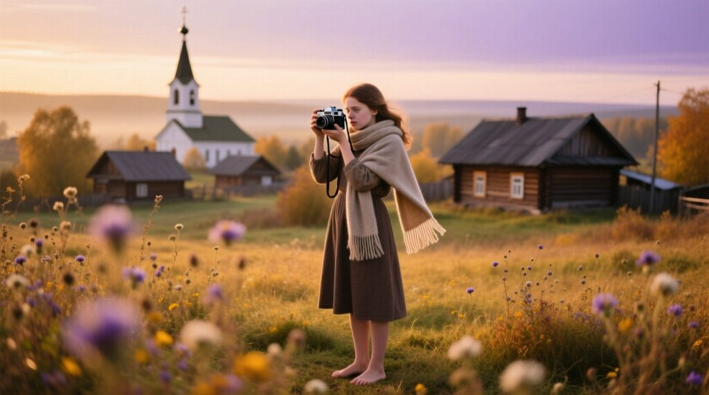 Начинающий фотограф пробует первые фото