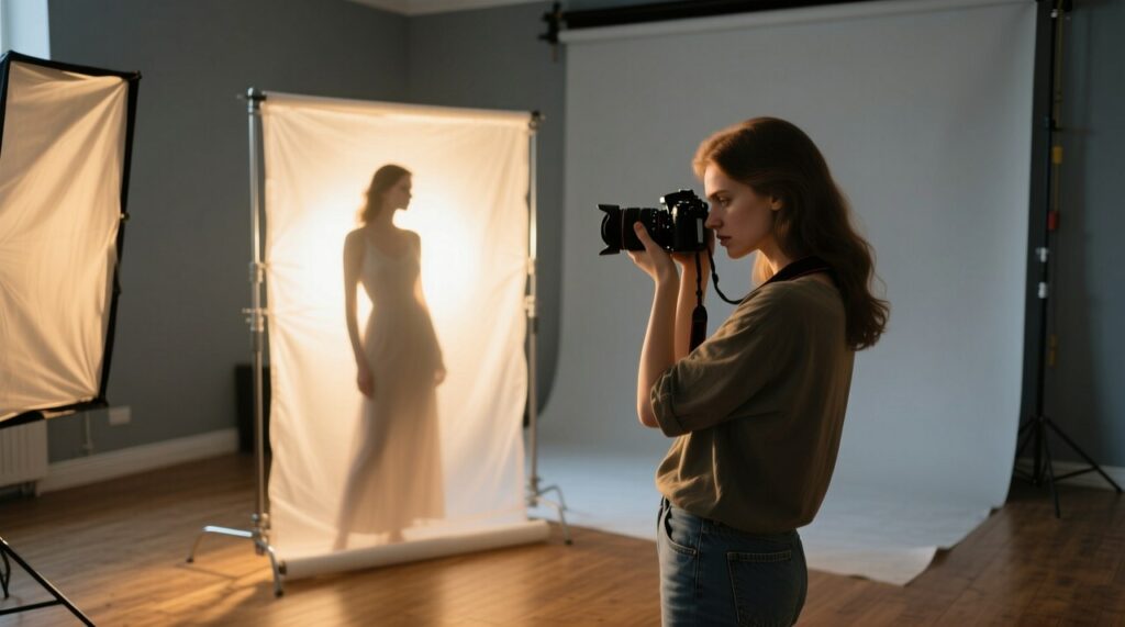 Первая фотосъемка фотографа в студии