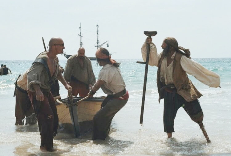 Современный питарский образ с деревянной ногой и попугаем