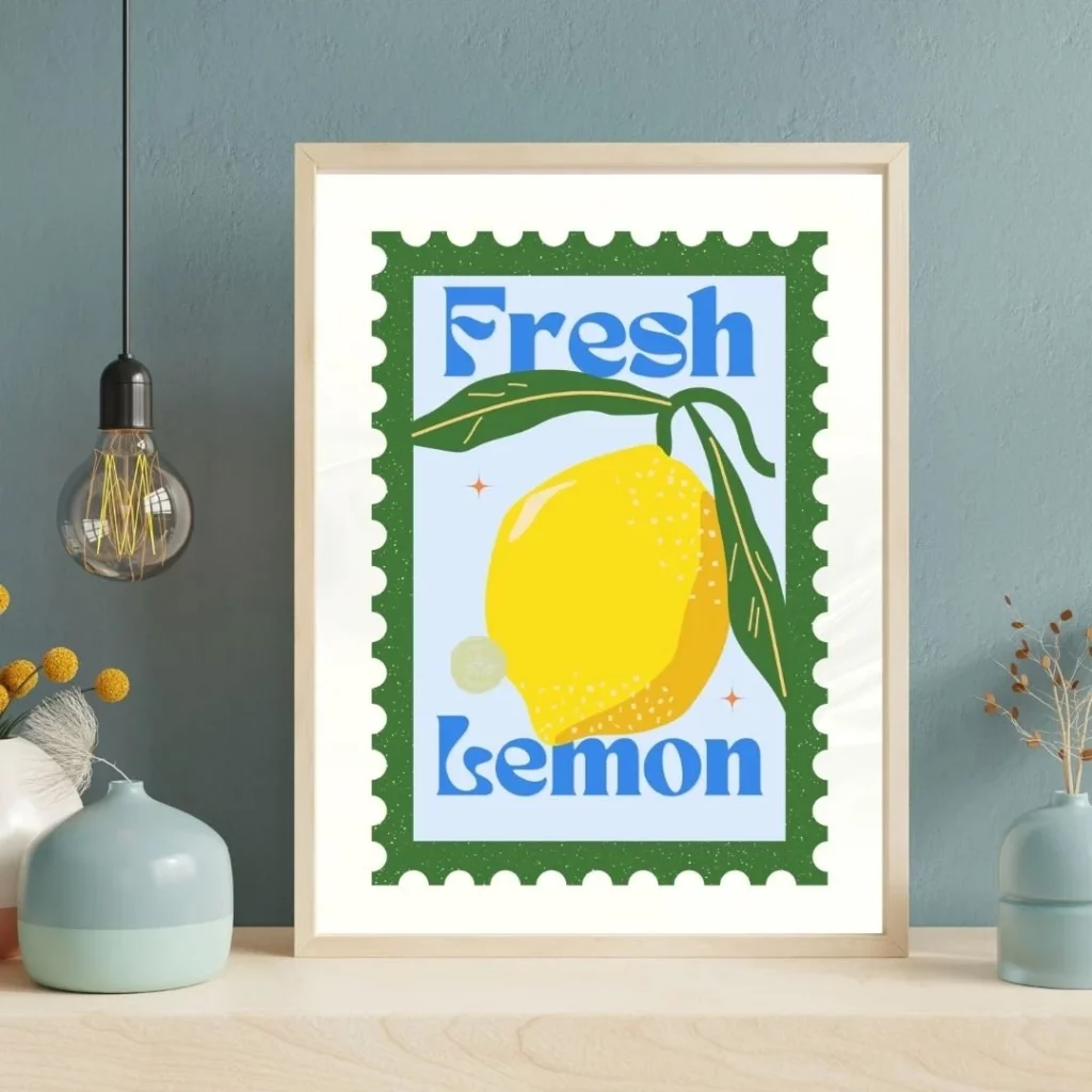 Fresh lemon poster
