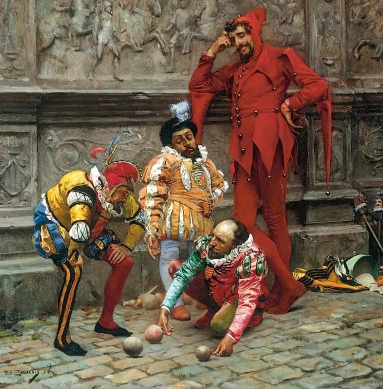 Эдуардо Замакойс шуты играющие в кошоннет живопись испанский художник