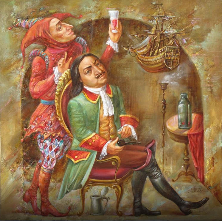 Картина А. Шабанова Пётр и Балакирев