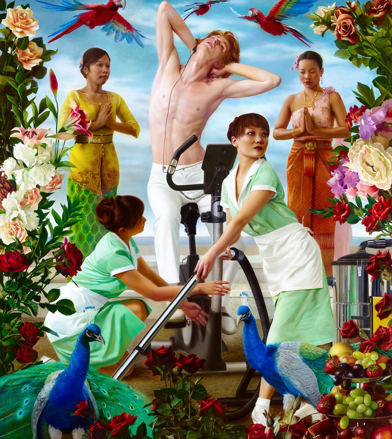 Велотренажер в провокационном проекте «Пир Трималхиона» от группы AES+F