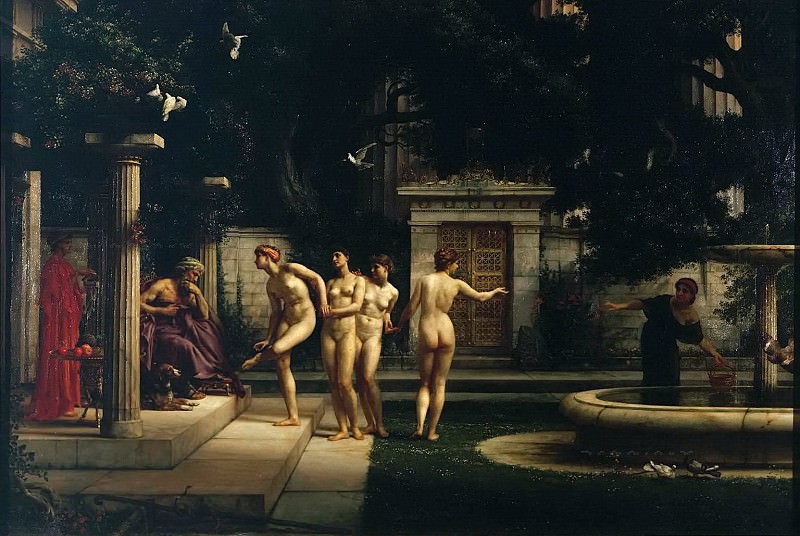 Визит к Эскулапу картина академиста Edward John Poynter