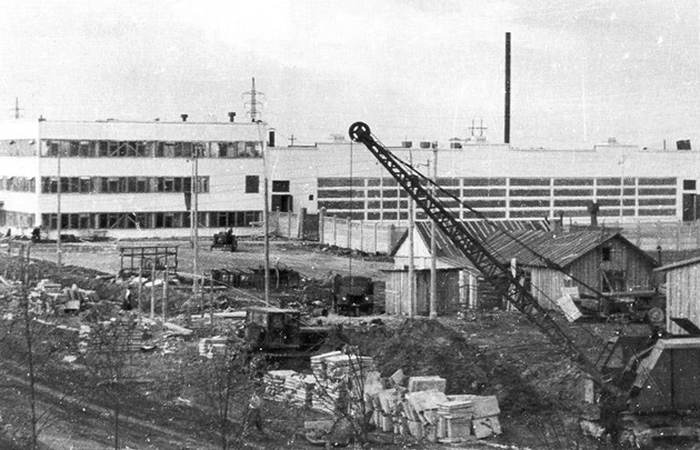 Строительство завода Кристалл Смоленск 1963 год