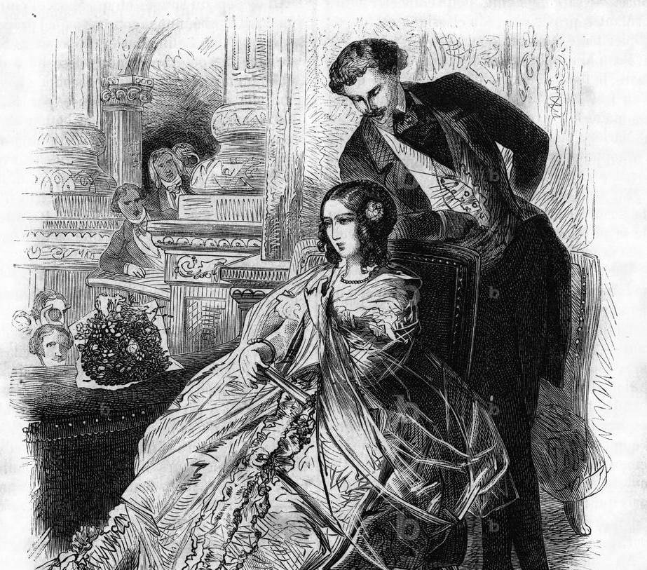 Portrait of marie duplessis, countess of perregaux (1824 1847), 19th century (engraving)