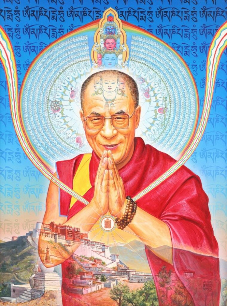 Далай Лама в ауре: портрет духовного лидера от Грея