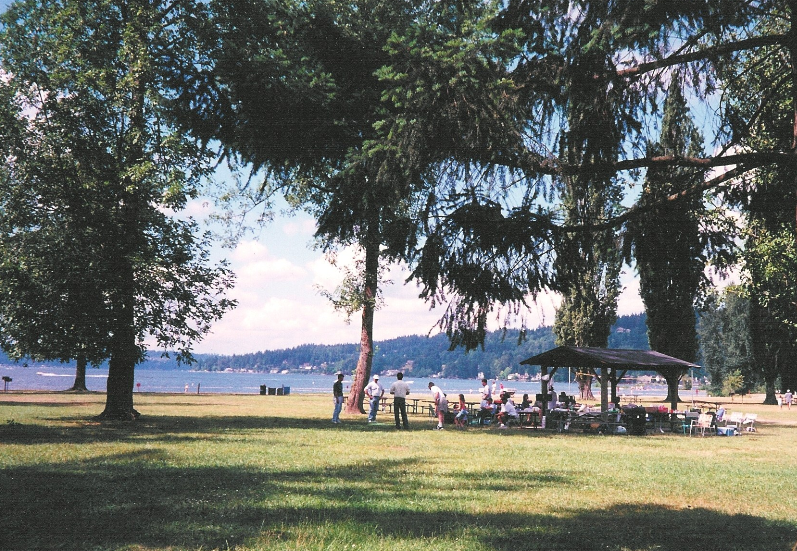 Пляж озера Саммамиш штат Вашингтон