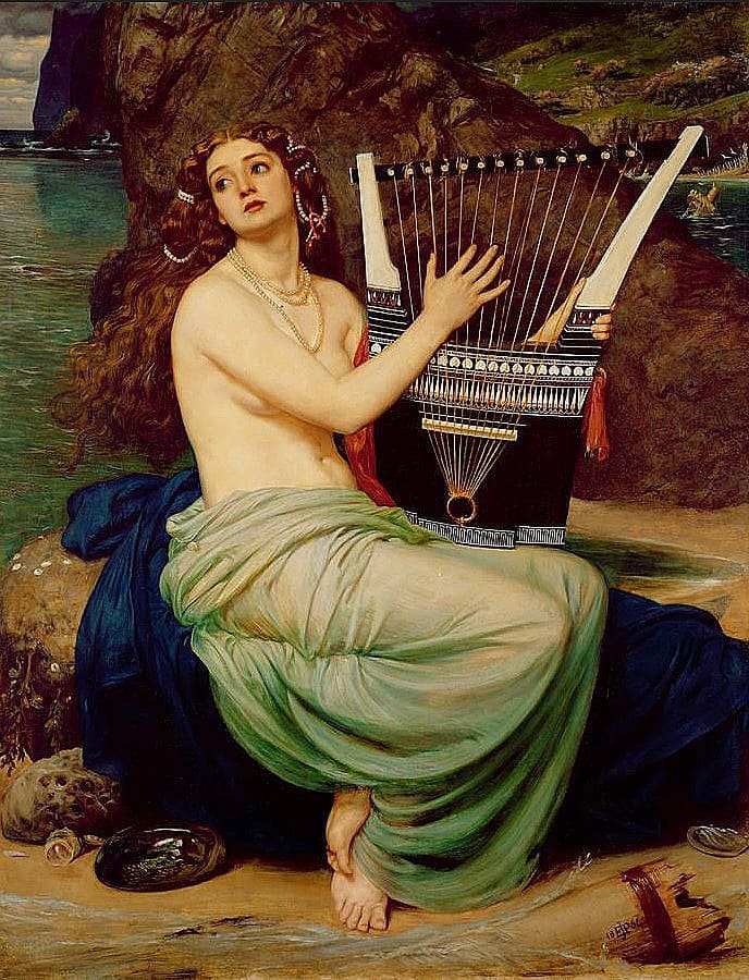 Сирена в академической манере художника Edward John Poynter