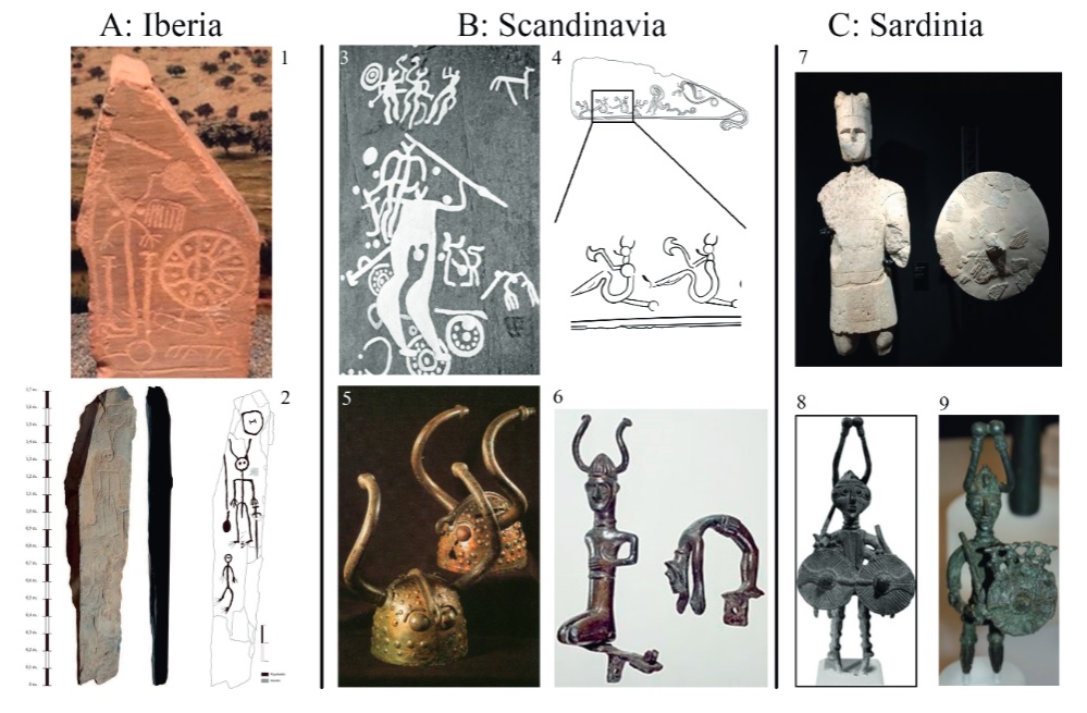 Рогатые шлемы бронзового века в Иберии Скандинавии и Сардинии